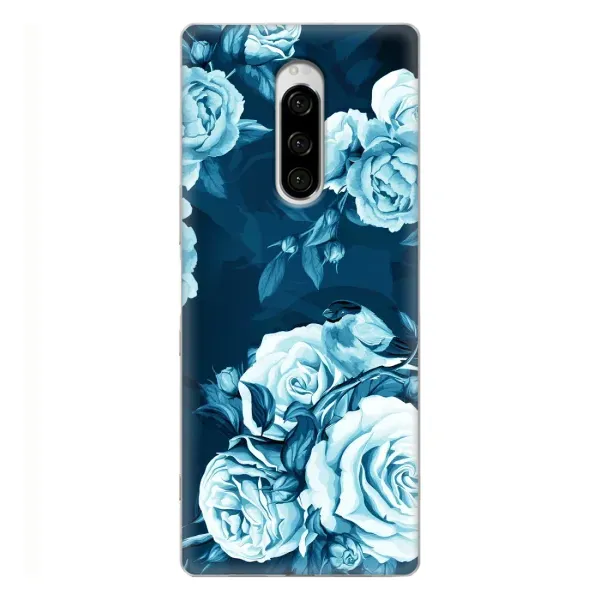 Чехол с принтом «Голубые Бутоны» для Sony Xperia 1 Чехол с принтом «Голубые Бутоны» для Sony Xperia 1