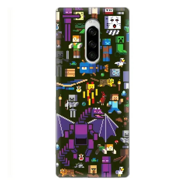 Чехол с принтом «Коллаж Майнкрафт» для Sony Xperia 1
