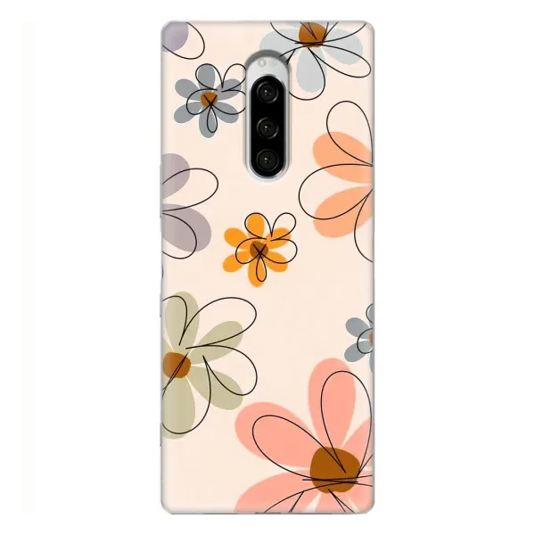 Чохол з принтом «Кольорові квіти» для Sony Xperia 1