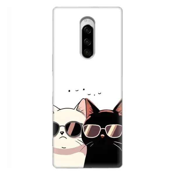 Чохол з принтом «Коти в окулярах» для Sony Xperia 1 Чохол з принтом «Коти в окулярах» для Sony Xperia 1