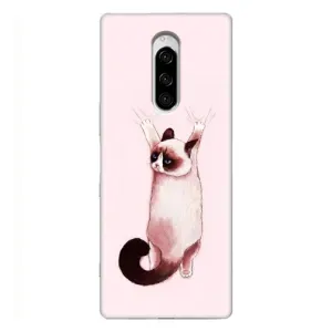 Чохол на Sony Xperia 1 з Котиками (VPrint) (Котик падає)