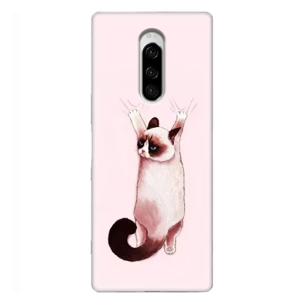 Чехол с принтом «Котик падает» для Sony Xperia 1 Чехол с принтом «Котик падает» для Sony Xperia 1