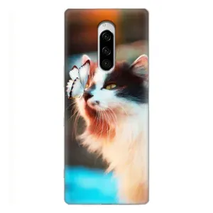 Чохол на Sony Xperia 1 з Котиками (VPrint) (Котик з метеликом)