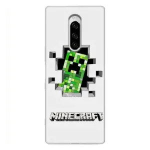 Чохол Майнкрафт на Sony Xperia 1 (AlphaPrint) Minecraft (кріпер Майнкрафт)
