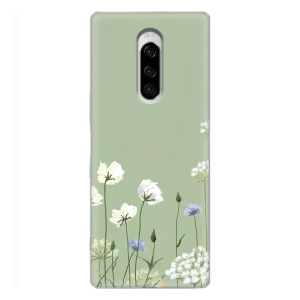 Чохол з принтом «Квіти на зеленому» для Sony Xperia 1