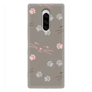 Чохол з малюнком кіт на Sony Xperia 1 (Лапи і вуса)