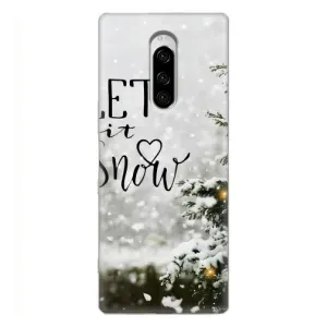 Новогодние, Праздничные Чехлы для Sony Xperia 1 - 2024 год (Let it snow)