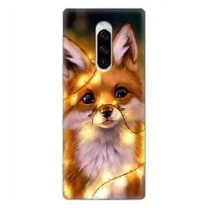 Чохли з картинкою Лисичка для Sony Xperia 1 (VPrint) (Лисичка в гірляндах)