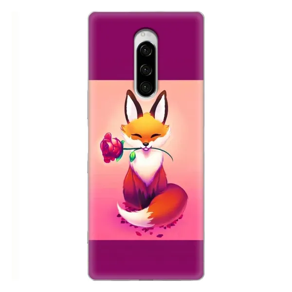 Чехол с принтом «Лисичка с розочкой» для Sony Xperia 1