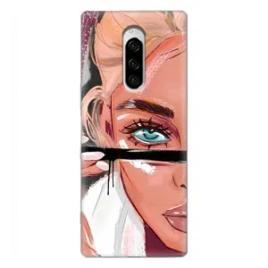 Чехол с печатью для Sony Xperia 1 - (Мода) (AlphaPrint) (Макияж)