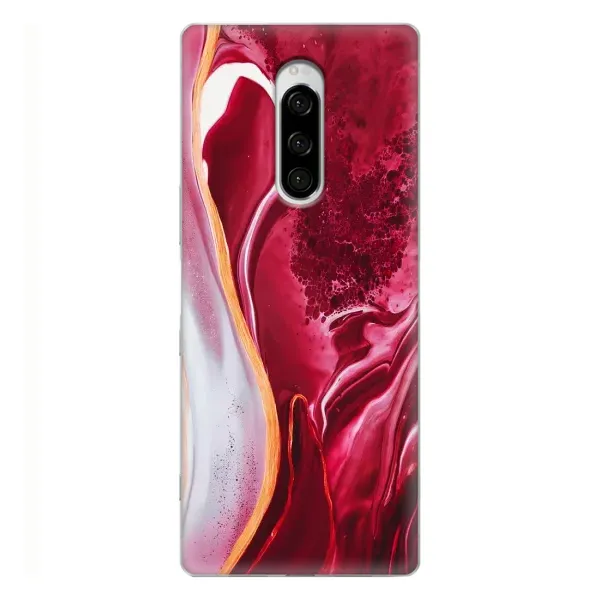 Чехол с принтом «Мрамор красный» для Sony Xperia 1 Чехол с принтом «Мрамор красный» для Sony Xperia 1