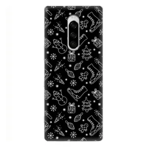Новогодние, Праздничные Чехлы для Sony Xperia 1 - 2024 год (Новогодний фон)
