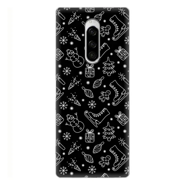 Чехол с принтом «Новогодний фон» для Sony Xperia 1