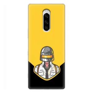 Чеjхол PUBG для Sony Xperia 1 (AlphaPrint) (Пабг в шоломі)