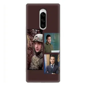 Чохол для Sony Xperia 1 (AlphaPrint - с принтом Зеленського) (Президент)