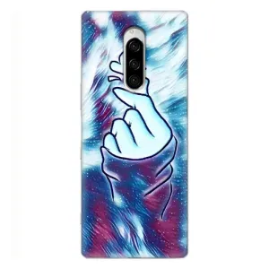 Чехол с принтом для Sony Xperia 1 (AlphaPrint - Знак сердечка) (Радужное сердце)