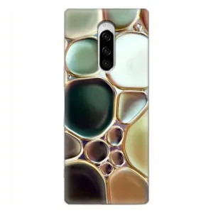 Мраморный чехол на Sony Xperia 1 (VPrint) (Радужный Мрамор)