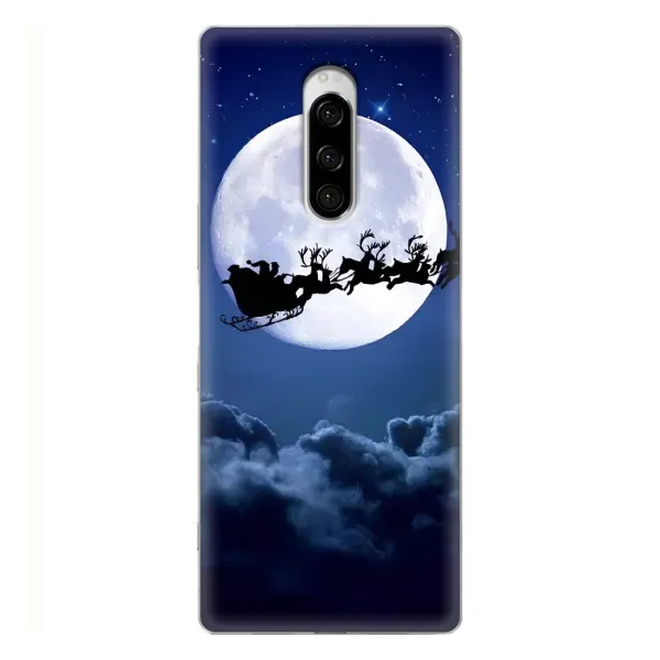 Чохол з принтом «Санта - місяць» для Sony Xperia 1 Чохол з принтом «Санта - місяць» для Sony Xperia 1