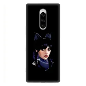 Чохли Венсдей на Sony Xperia 1 Уенсдей (AlphaPrint) (серйозна Венздей)