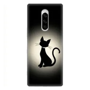 Чохол з принтом для Sony Xperia 1 (AlphaPrint) Модні коти (Силует котика)
