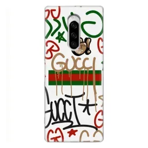 Брендновые Чехлы для Sony Xperia 1 - (PREMIUMPrint) (Стиль GUUCI)