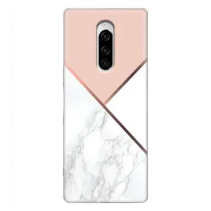 Мраморный чехол на Sony Xperia 1 (VPrint) (Тройной мрамор)