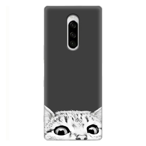 Чехол с принтом «Выглядывает кот» для Sony Xperia 1 Чехол с принтом «Выглядывает кот» для Sony Xperia 1