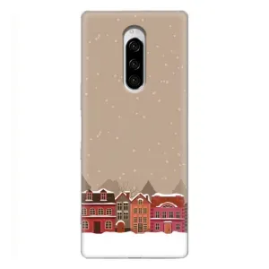Новогодние, Праздничные Чехлы для Sony Xperia 1 - 2024 год (Зимний город)
