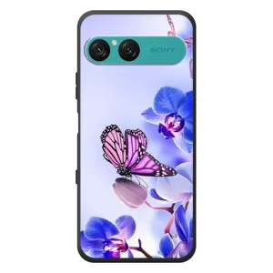 Чехлы с Цветами для Sony Xperia 10 VII (VPrint) (Бабочка на цветочке)