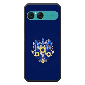 Чехлы для Sony Xperia 10 VII Укр. Символика (AlphaPrint) (Цветочный Герб)