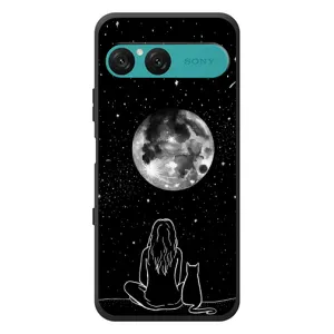Чехол с рисунком кот на Sony Xperia 10 VII (Девушка с котом)