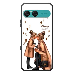 Чехол с печатью для Sony Xperia 10 VII - (Мама с ребенком) (AlphaPrint) (Дочка и мама)
