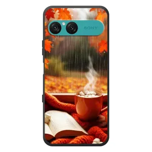 Чохол з унікальним дизайном 'Осінь з кавою' для Sony Xperia 10 VII (Кава і дощ)
