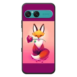 Чохли з картинкою Лисичка для Sony Xperia 10 VII (VPrint) (Лиса з трояндою)