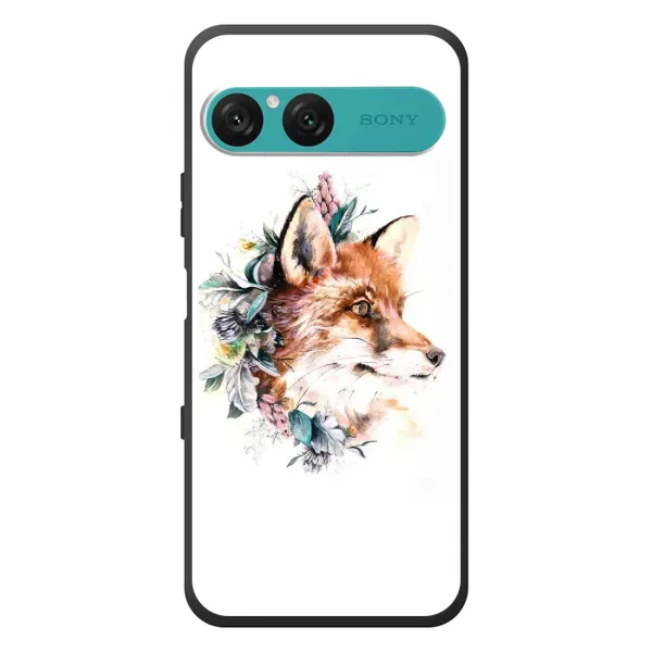 Чехол с принтом «Лисичка в цветочках» для Sony Xperia 10 VII
