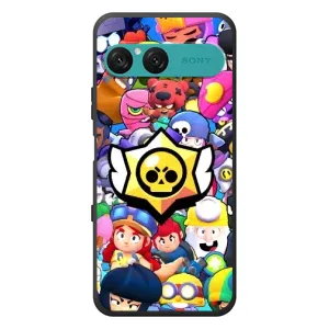 Чехол для Sony Xperia 10 VII Бравл Старс (VPrint) (Лого Brawl Stars)