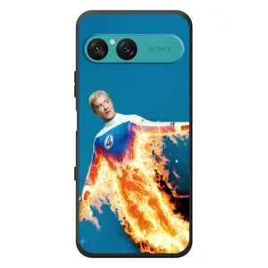 Чехол с принтом Фантастическая четверка для Sony Xperia 10 VII (Человек-факел в огне)