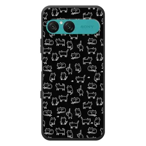 Чехол с принтом для Sony Xperia 10 VII (AlphaPrint) Модные коты (Меленькие котики)