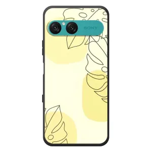 Силиконовый чехол с принтом в цветах на Sony Xperia 10 VII (Желтая монстера арт)