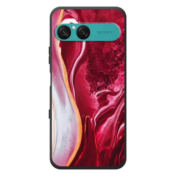 Чехол с принтом «Мрамор красный» для Sony Xperia 10 VII