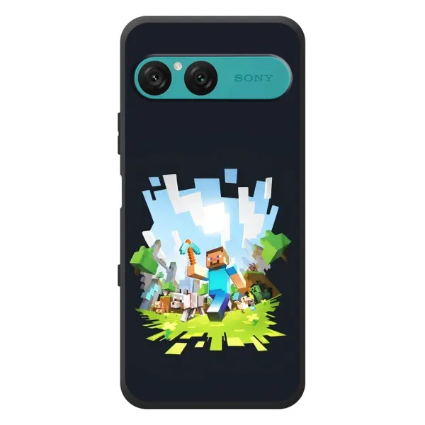 Чехол с принтом «персонажи Minecraft» для Sony Xperia 10 VII