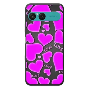 Чехлы для любимой на Со́ни Экспе́рия 10 VII (VPrint) (Pink hearts)