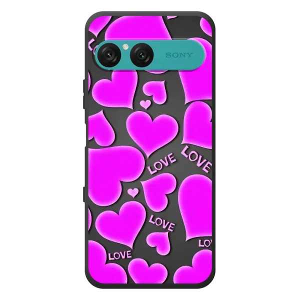 Чохол з принтом «Pink hearts» для Sony Xperia 10 VII