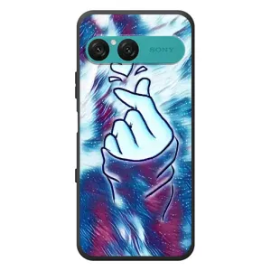 Чехол с принтом для Sony Xperia 10 VII (AlphaPrint - Знак сердечка)