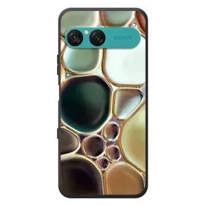 Мраморный чехол на Sony Xperia 10 VII (VPrint) (Радужный Мрамор)