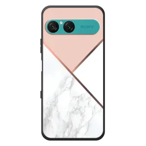 Мраморный чехол на Sony Xperia 10 VII (VPrint) (Тройной мрамор)