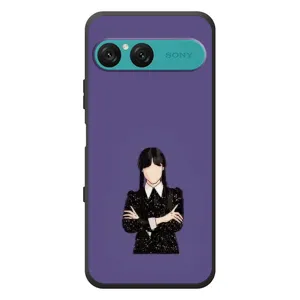 Чехлы Венсдей на Sony Xperia 10 VII Уэнсдей (AlphaPrint) (Уэнздей в черном)