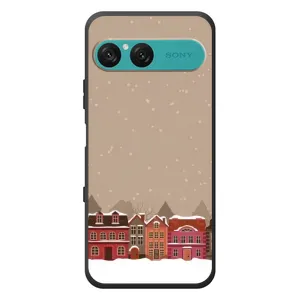 Новогодние, Праздничные Чехлы для Sony Xperia 10 VII - 2024 год (Зимний город)