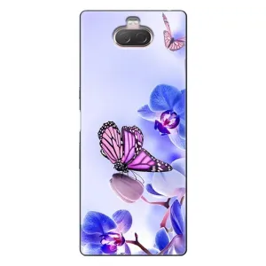 Чохли з квітами для Sony Xperia 10 (VPrint) (Метелик на квітах)
