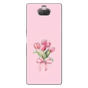 Чехол с розовым рисунком для Sony Xperia 10 (Букет цветов)